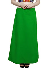 Women’s Cotton Petticoat |Skirt| Soft Breathable Underskirt for Saree & Dress - Green