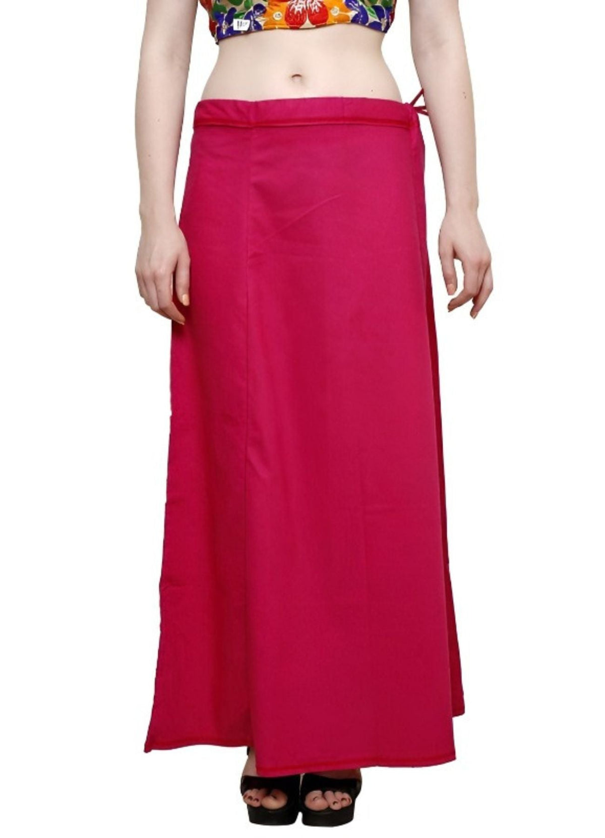 Women’s Cotton Petticoat |Skirt| Soft Breathable Underskirt for Saree & Dress - Dark Pink