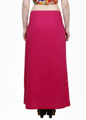 Women’s Cotton Petticoat |Skirt| Soft Breathable Underskirt for Saree & Dress - Dark Pink