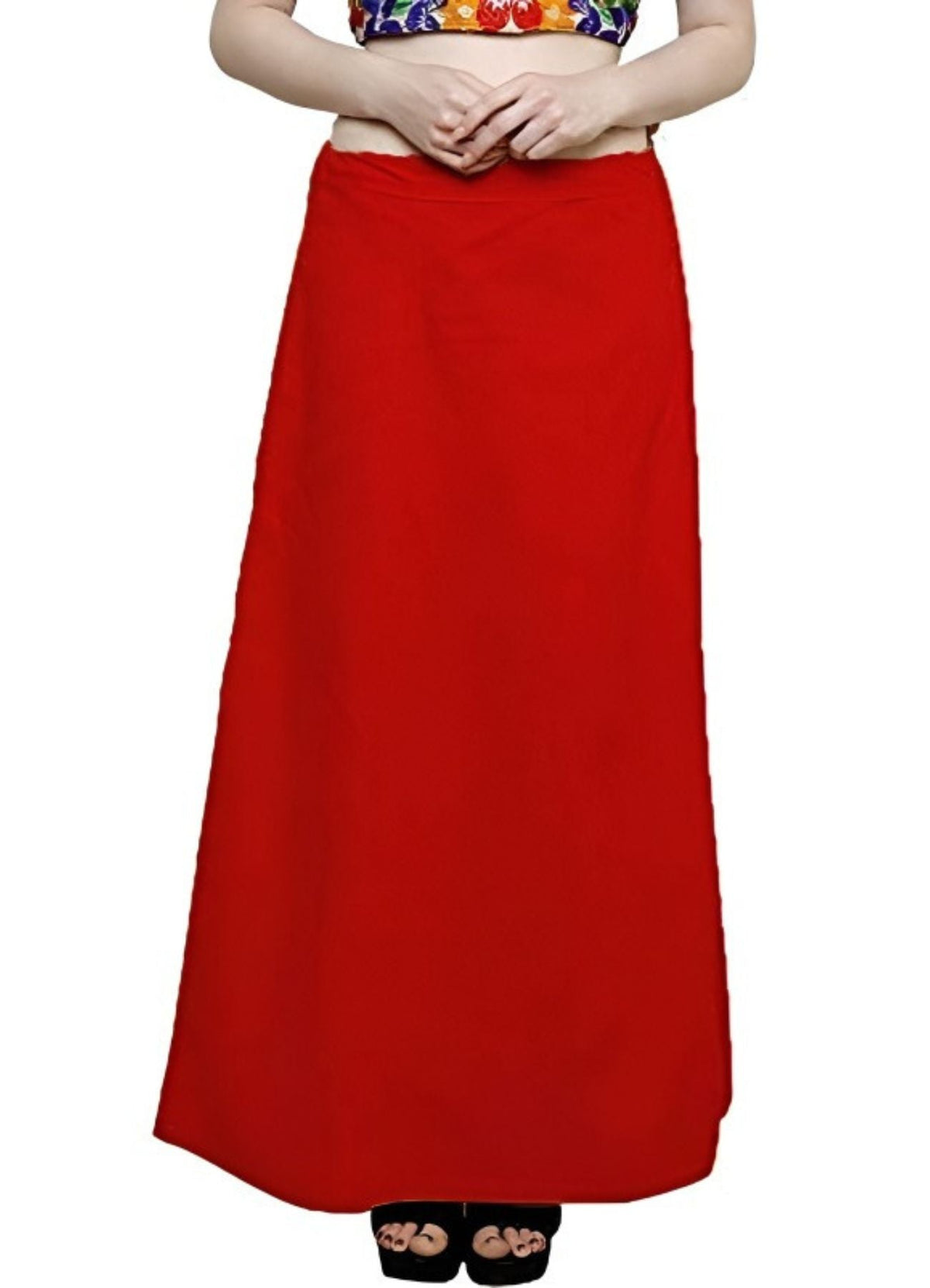Women’s Cotton Petticoat |Skirt| Soft Breathable Underskirt for Saree & Dress - Red