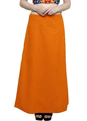 Women’s Cotton Petticoat |Skirt| Soft Breathable Underskirt for Saree & Dress - Orange