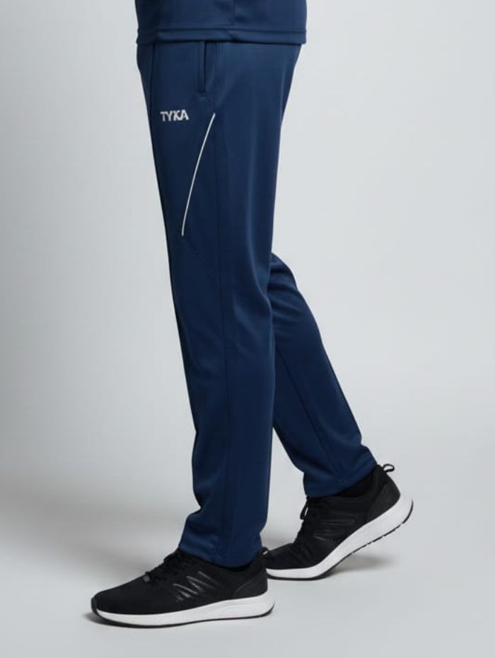 Tyka Men’s Navy Sports Track Pants | Slim Fit Running |Cricket |Training Joggers | Quick Dry Activewear