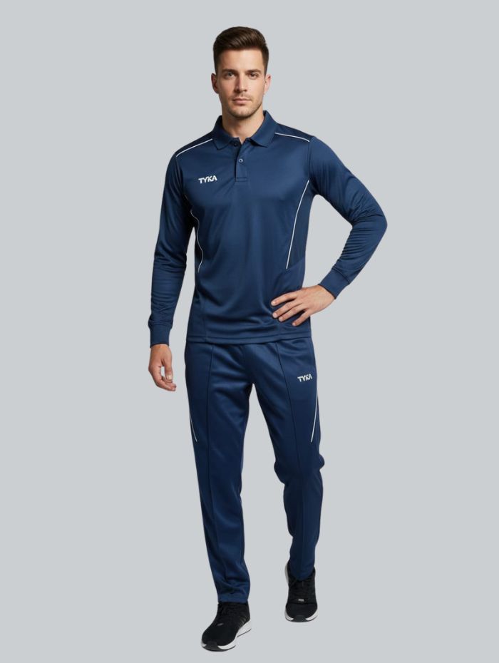 Tyka Men’s Navy Sports Track Pants | Slim Fit Running |Cricket |Training Joggers | Quick Dry Activewear