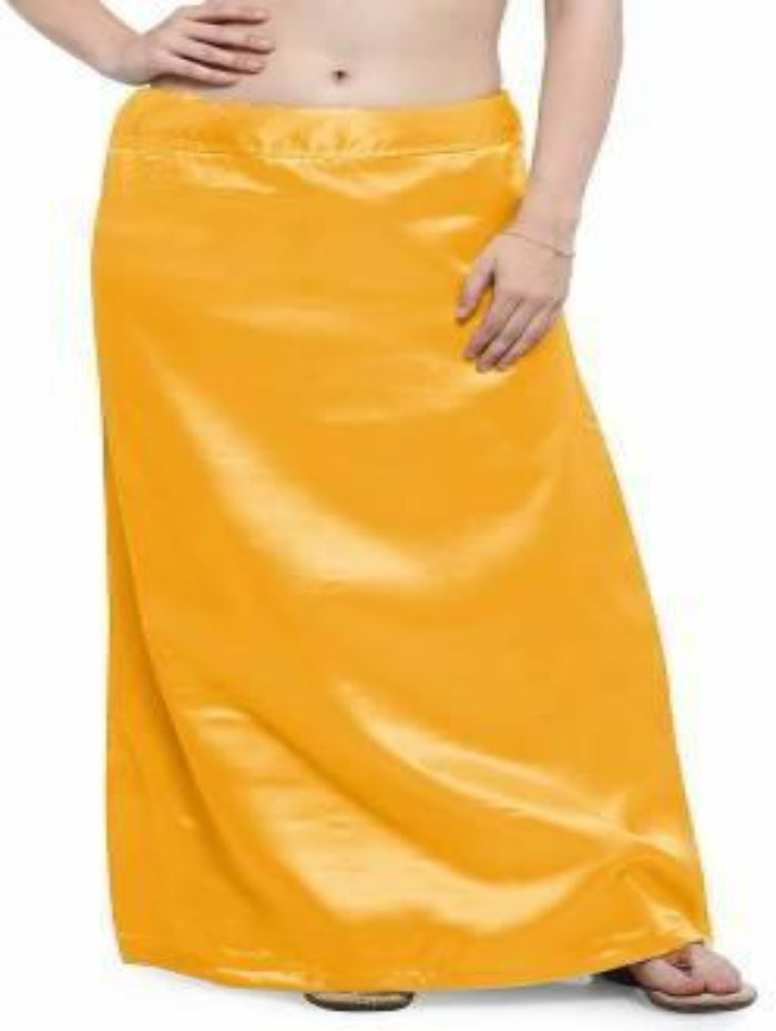Trendzmy Woman's Satin Yellow Petticoat Default Title